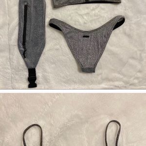 Triangl sparkle silver swim